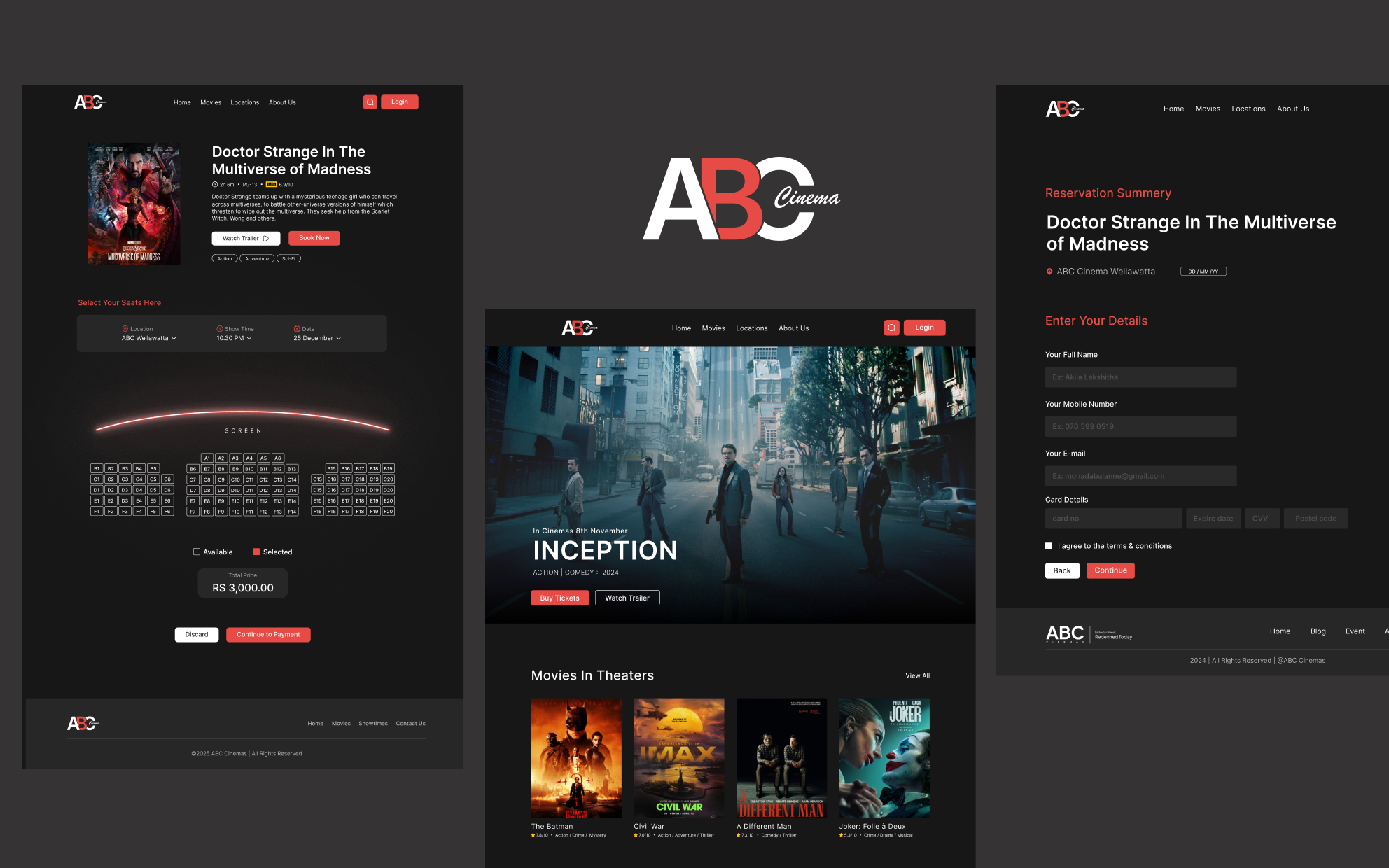 ABC Movie Tickets Booking Platform